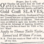 Vernon Slave Sale